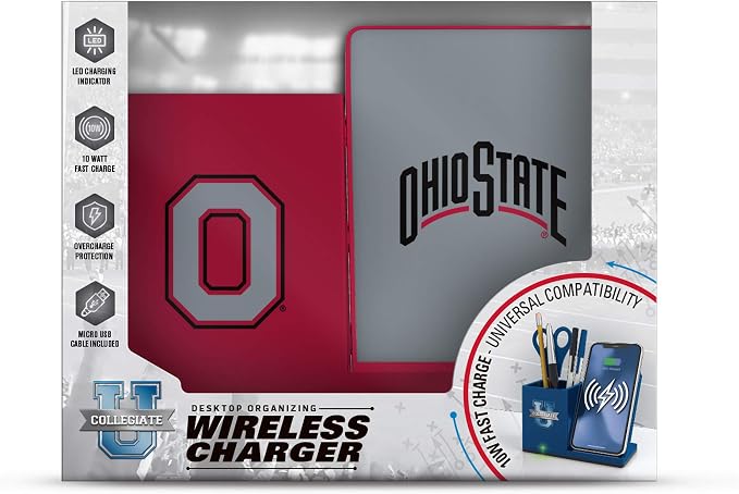 SOAR NCAA Unisex Cell Phone Wireless Charging Stand and Desktop Organizer - Image 3