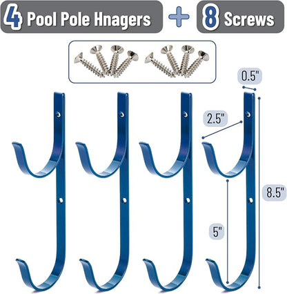 UNCO- Pool Pole Hanger, 4 Pack, Holder Set, Hooks - Image 2