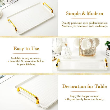 DUJUST Porcelain Serving Tray - Image 3