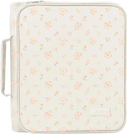 SUNEE Zippered Binder Bag with Handle, 2-Inch 3-Ring O-Ring, 500-Sheet Capacity by SUNEE