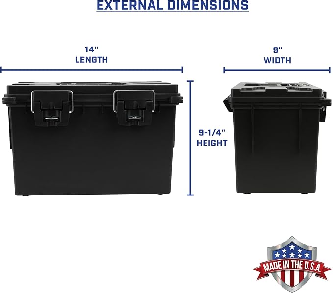 Sheffield XL Ammo Box Made in USA, Stackable Lockable Ammo Storage Box | 4 Pack - Image 4