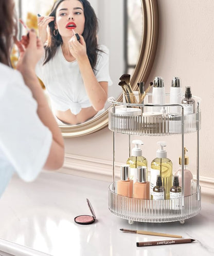 360° Rotating Makeup Organizer for Vanity, Skincare Perfume Organizers and - Image 2