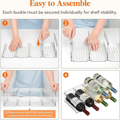 Lifewit Wine Rack for Fridge, Stackable Wine Bottle Holder - Image 6
