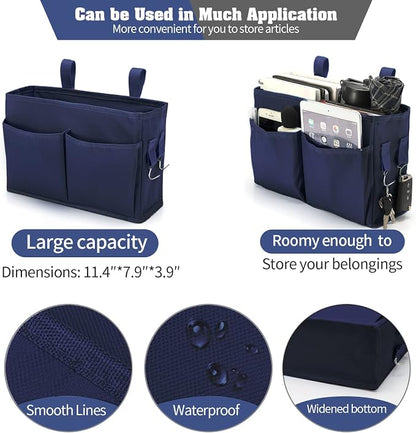 Bseash Bunk Bed Organizer, Bedside Caddy Hanging Bed Organizer Storage Bag - Image 3