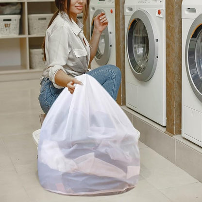 Mesh Laundry Bags with Adjustable Single Shoulder Straps Sturdy Nylon Material - Image 6