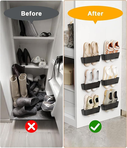 4PCS Wall Mounted Shoe Rack - Image 4