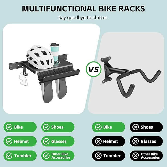 Bike Wall Mount Rack Indoor Bike Storage Garage Bike Rack Wall Mount - Image 6
