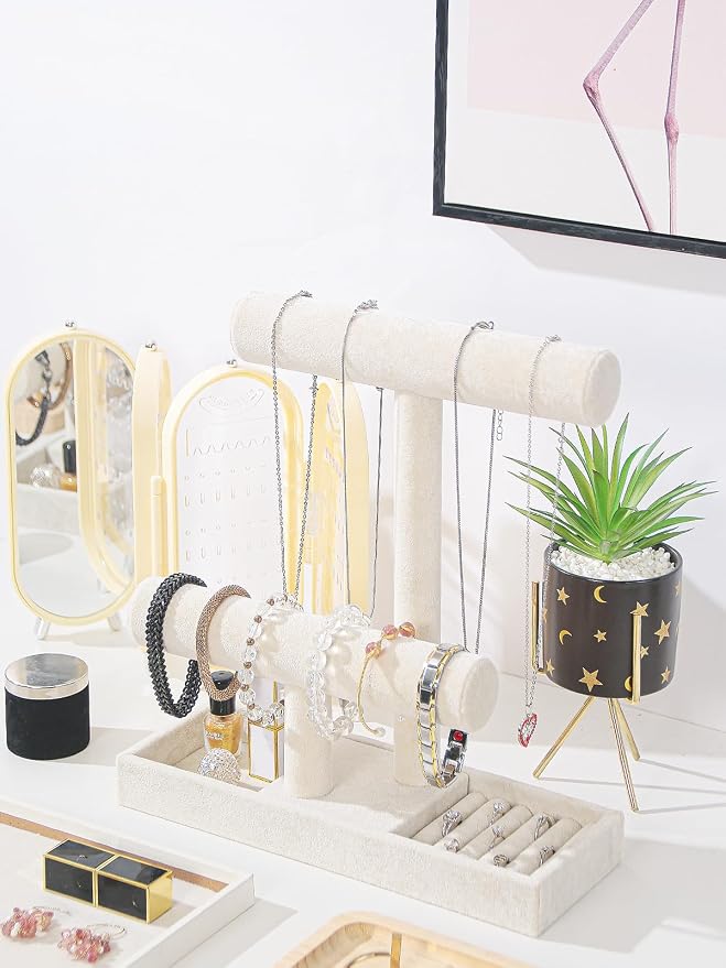 Coward 2 Tier Necklace Bracelet Holder Organizer - Image 2