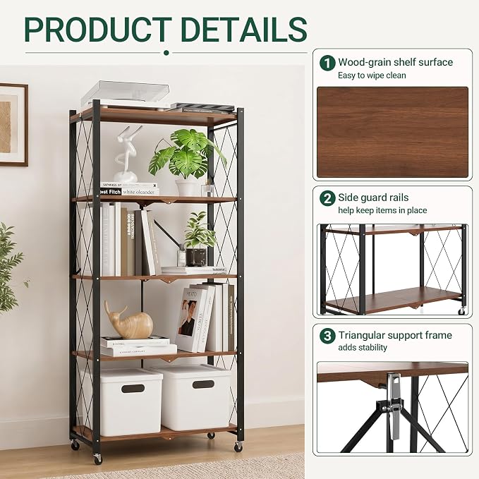 black leopard 5-Tier Foldable Shelf - Image 7