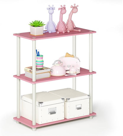 Furinno TURN-N-TUBE Storage Shelves, 3-Tier Book Shelf, Corner Shelf, Toolless - Image 5