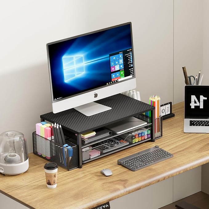 OPNICE Desk Organizer and Accessories, 2-Tier Computer Monitor Stand - Image 3