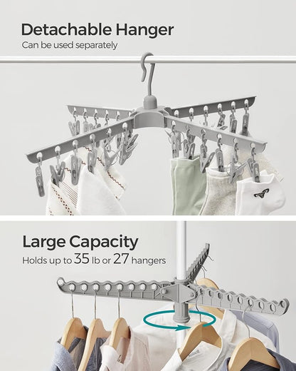 SONGMICS 2-Tier Clothes Drying Rack, 72-Inch Folding Laundry Drying Rack - Image 4