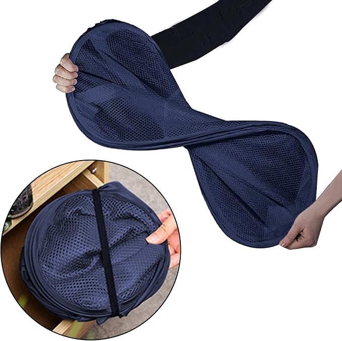 2 Pack Collapsible Pop Up Laundry Hamper, Large Capacity Mesh Laundry Basket - Image 2