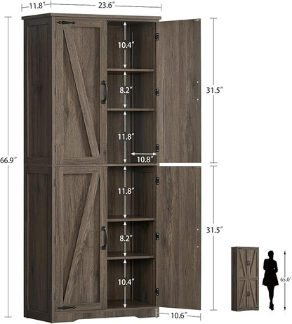 TEENFON Tall Storage Cabinet, Kitchen Pantry Cabinet - Image 2
