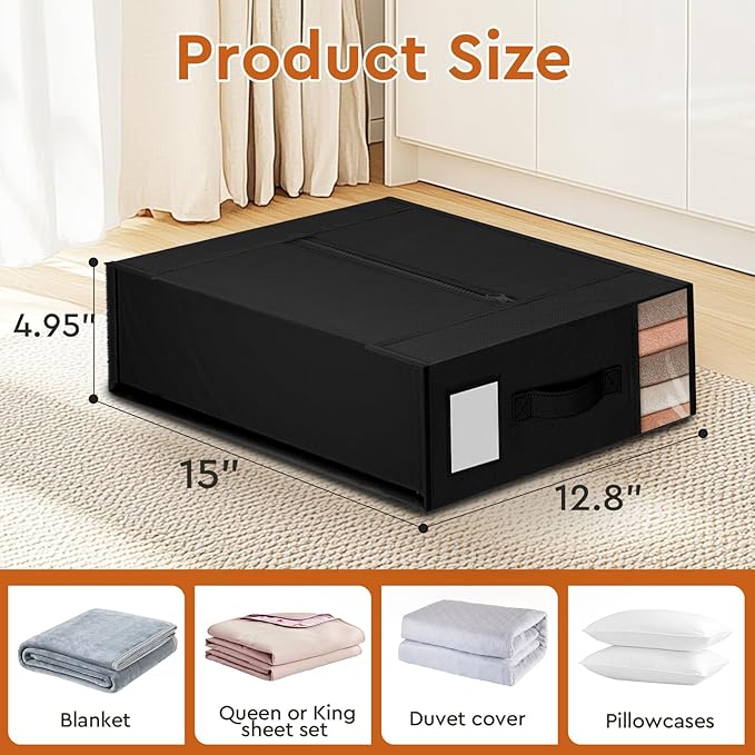 StorageTastic 6 Pack Bed Sheet Closet Organizers and Storage, Sturdy Foldable - Image 2
