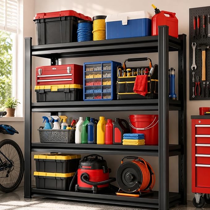 Garage Shelving, Heavy Duty Storage Shelves, Adjustable Boltless Units | Metal by Beaunatixx