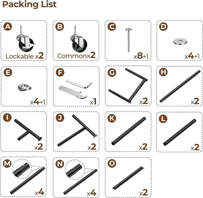 Clothes Rack, Double Rods Rolling Clothing Rack - Image 9