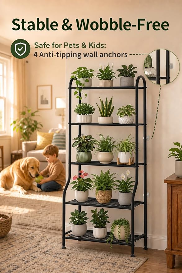 5-Tier Metal Plant Stand - Image 4