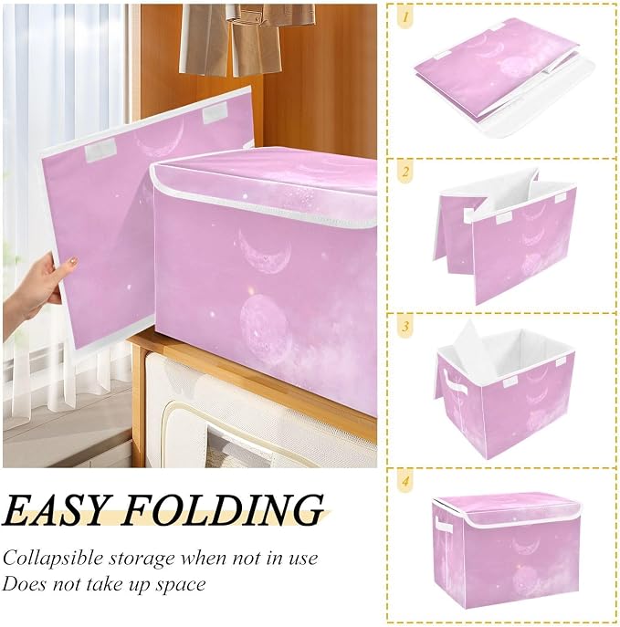 Storage Bins with Lids Storage Containers Storage Box with Handles Storage - Image 4