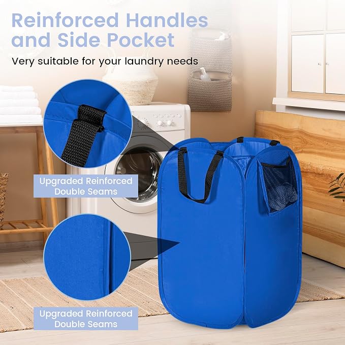 HOUSE AGAIN Upgraded Polyester Pop Up Laundry Hamper, Collapsible Laundry - Image 3