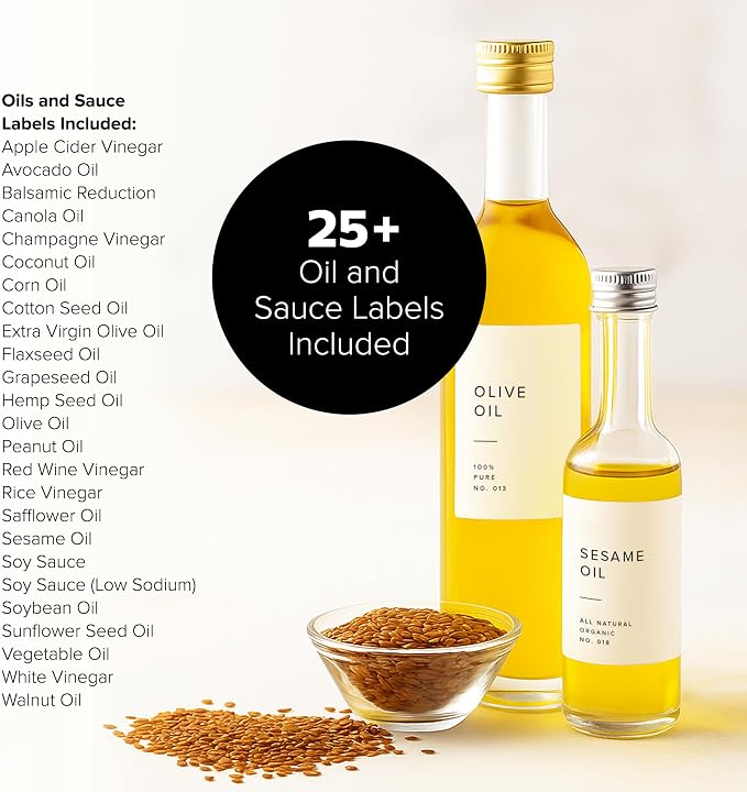 250 White Spice Labels by ThreeKin | Waterproof & Oil-Resistant Pre-Printed - Image 6