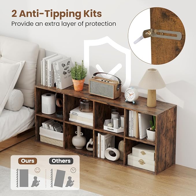 Giantex 8-Cube Bookcase, Floor Standing Bookshelf - Image 7