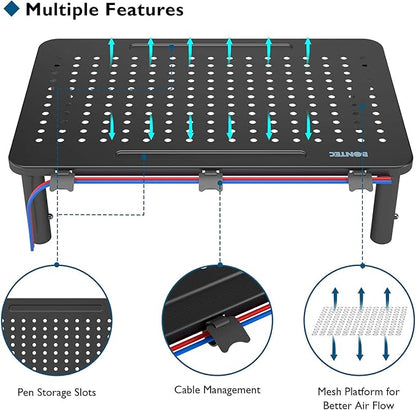 BONTEC 2 Pack 3 Height Adjustable Monitor Stand Riser - Image 4