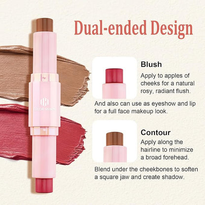 Color Nymph Blush Contour Makeup Stick, Double-end Stick Cream Blush & Contour - Image 3