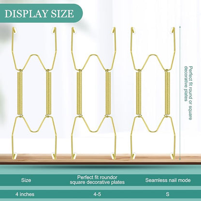 Hotop 12 Pieces Plate Hangers for Wall Stainless Steel Wire Invisible Heavy - Image 2