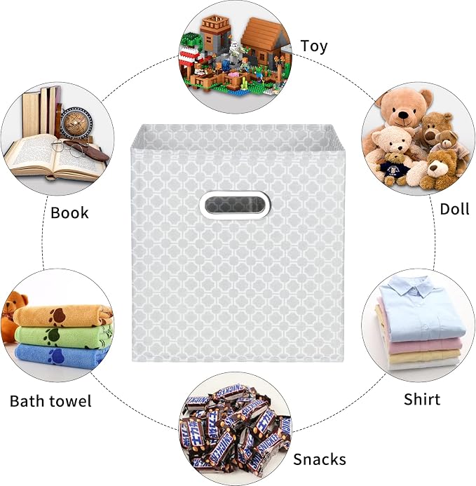 Fabric Cloth Storage Bins, Fabric Cube Organizer - Image 3