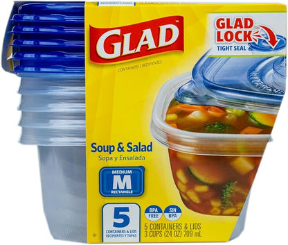Glad GladWare Medium Rectangle Food Storage Containers - Image 2