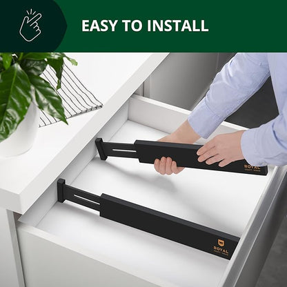 Bamboo Drawer Dividers Organizers, Adjustable Drawer Separator Splitters - Image 3