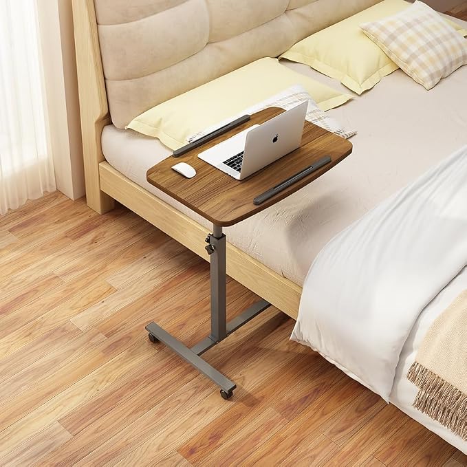 Laptop Lap Desk, Mobile Adjustable Overbed Bedside Table - Image 2