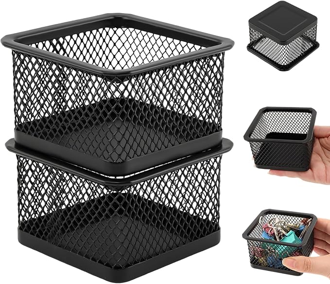 Paper Clip Holder for Desk, Paperclip Holders Mesh Paperclip Dispenser - Image 7