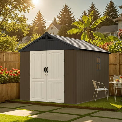 Patiowell 8 x 8 FT Plastic Outdoor Storage Shed by Patiowell