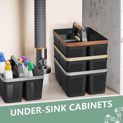 Black Shower Caddy Portable: Plastic Bathroom Caddy Organizer - Image 6