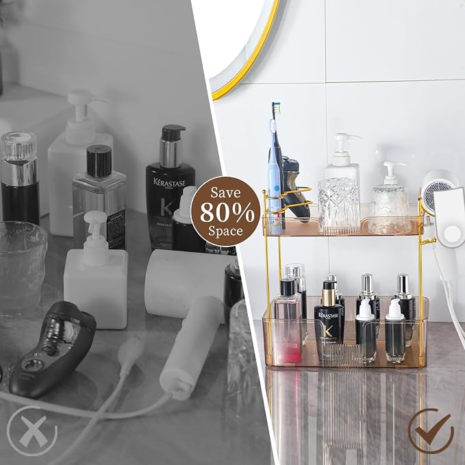 YCIA&DONE Bathroom Counter Organizer, Large Makeup Organizer Countertop - Image 3