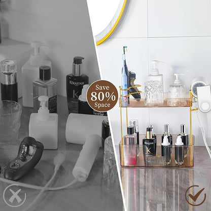 YCIA&DONE Bathroom Counter Organizer, Large Makeup Organizer Countertop - Image 3