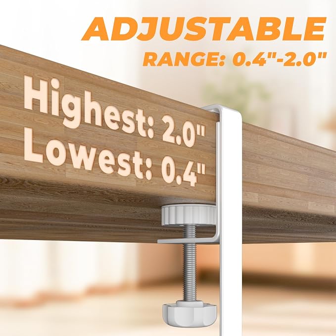 Under Desk Cable Management Tray, 15.7'' No Drill Steel Desk Cable Organizers - Image 4