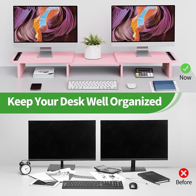 Zimilar Dual Monitor Stand Riser, Monitor Stand - Image 7