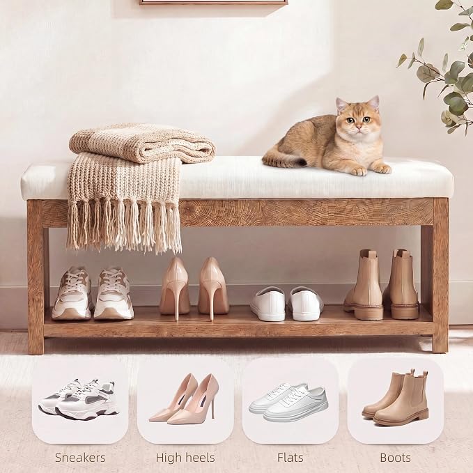 Tribesigns 2-Tier Entryway Bench - Image 7
