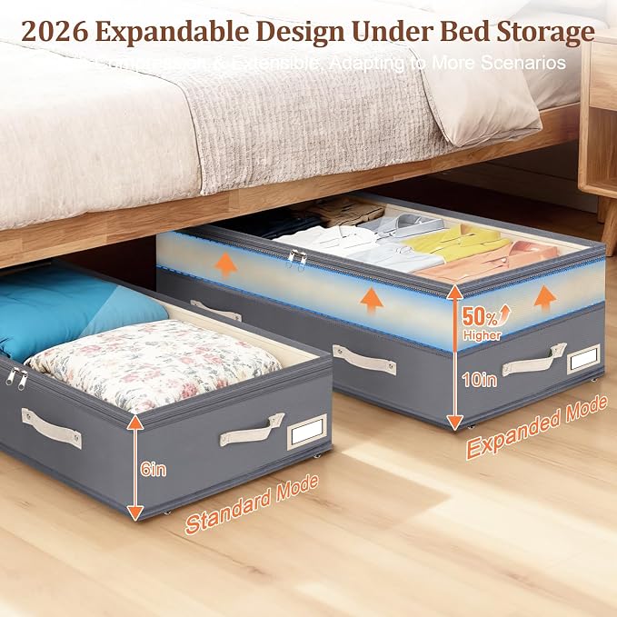 Dolicer 2 Pack Under Bed Storage - Image 2