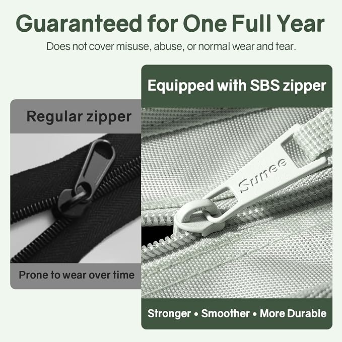 SUNEE Zippered Binder Bag with Handle, 2-Inch 3-Ring O-Ring, 500-Sheet Capacity - Image 5