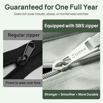 SUNEE Zippered Binder Bag with Handle, 2-Inch 3-Ring O-Ring, 500-Sheet Capacity - Image 5