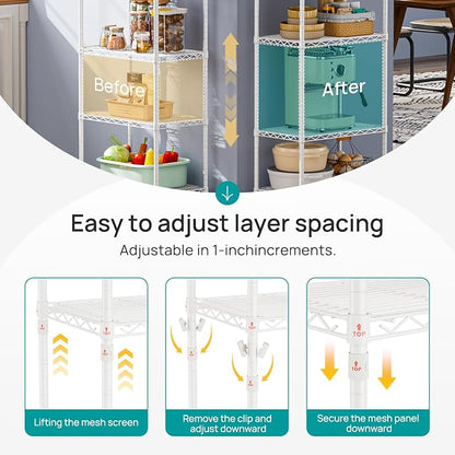 SINGAYE Shelf Wire Shelving Adjustable Storage Shelves Rack Standing Units - Image 7