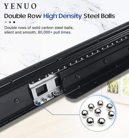 YENUO Undermount Concealed Drawer Slides Full Extension 16–40 Inch 250 LB | - Image 7