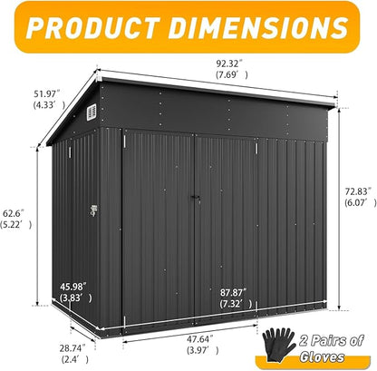 8'x4' Outdoor Storage Shed - Image 2