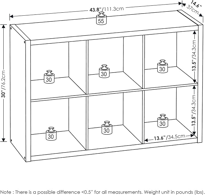 6-Cube Cubicle Bookshelf, Cube Bookcase - Image 2