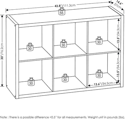 6-Cube Cubicle Bookshelf, Cube Bookcase - Image 2