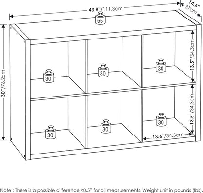 6-Cube Cubicle Bookshelf, Cube Bookcase - Image 2